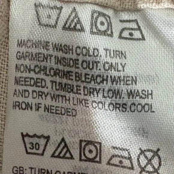 Naturals D&Co Womens Wide‎ Leg Linen Pants Size XL Beige Coastal Laggenlook - Picture 5 of 8